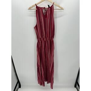 NWT Universal Thread Red Sleeveless Striped Maxi Womens Dress Size S Small